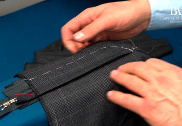 Мастер-класс Обработка гульфика на классических мужских брюках